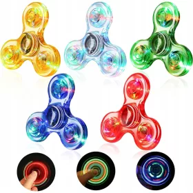    5 DB FIDGET SPINNER JÁTÉK GLOW LED ÉRZÉKELŐ ADHD JÁTÉK GYEREKEKNEK