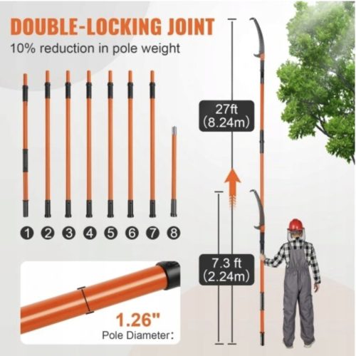  Teleszkópos metszőfűrész 2,24m-8,24m
