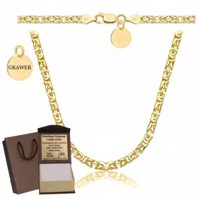    FÉRFI ROYAL GOLD TELJES LÁNCOS PR. 925 585 SZILÁRD + INGYENES VÉSZ