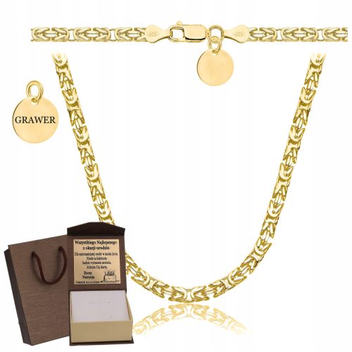  FÉRFI ROYAL GOLD TELJES LÁNCOS PR. 925 585 SZILÁRD + INGYENES VÉSZ