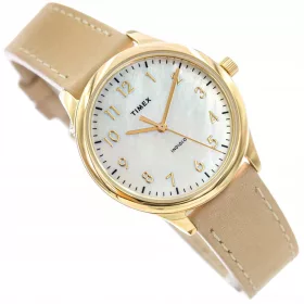   NŐI TIMEX TW2W15800 EASY READER bézs ÓRA ELEGÁNS SZÍJON