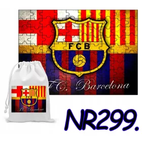    PUZZLE 192 DARABOS BARCELONA FOCI REJTVÉNY AJÁNDÉK + NYOMTATÁSÚ TÁSKA