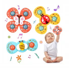    Fidget Spinner tapadókoronggal, szenzoros fürdőjáték - 3 db