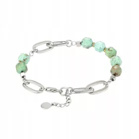    Univerzális rozsdamentes acél karkötő természetes ametiszttel