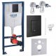  GROHE REJTETT WC-KERET MATT FEKETE GOMBOS VÍZÁRAMLÁSCSÖKKENTŐ SÉTÉNY