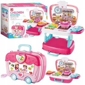    GYERMEKKONYHA összecsukható bőrönd 3IN1 KONYHASZETET SOUND LIGHT