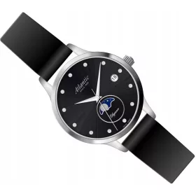    SWISS NŐI ÓRA ATLANTIC 29040.41.67L ELEGANT BLACK MOON +DOBOZ