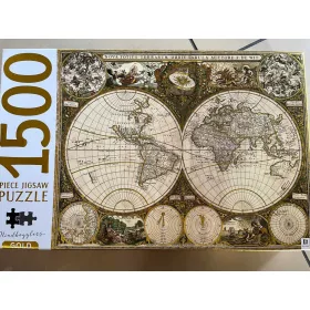  Mindbaglers Vintage World Map 1500 arany puzzle