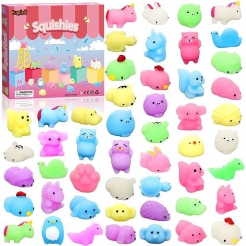  Purpledi Squishies – 50 puha antistressz játékból álló készlet