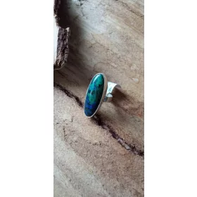  Gyűrűs ezüst azurit malachit galéria lehetőség