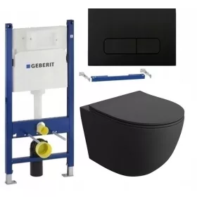    WC SZETT GEBERIT BASIC FRAME LAVITA SINTO TORNADO WIR BLACK MATT