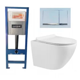   WC SZETT FESZÜLT CERSANIT SYSTEM40 SHELL ARBO SLIM RIM BOARD