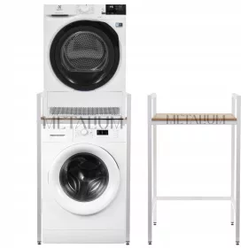    Fém polc/állvány mosógéphez és szárítógéphez Fehér SLIM csatlakozó/polc/keret