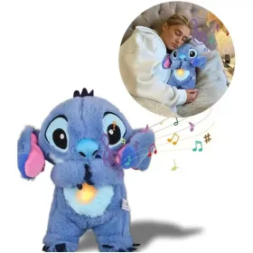    Stitch plüss, légáteresztő mackó, nyugtató alvás, játszótárs vidra játék gyerekeknek