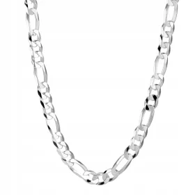    Gyönyörű 925 ezüst férfi lánc, tömör Figaro 50 cm-es ajándék Neki