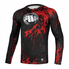    Férfi hosszú ujjú rashguard Pitbull Rashguard Blood Dog II fekete XXL