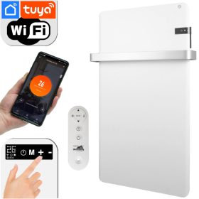    WERTBERG IR 8.50 elektromos fürdőszobai radiátor, Tuya WiFi távirányító + akasztó