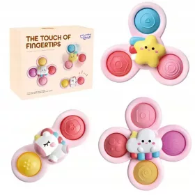    FIDGET SPINNER POP IT ÉRZÉKELŐ JÁTÉK, CSERÉLHETŐ, 3 DB. WOOPIE BABA