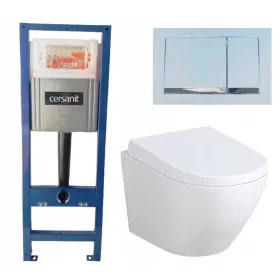    CERSANIT SYSTEM40 REJTETT WC KERET SZETT ARBO SLIM RIM STANDARD