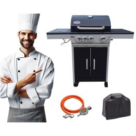    DEKRAFT GÁZGRILL 3+1 ÉGŐS ÖNTVÉS Rács + COVER DE (NEBRASKA)