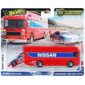    HOT WHEELS Team Transport #73 HRV44 '94 Nissan 300 ZX GTS & Euro Hauler