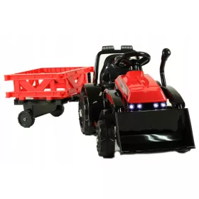    TRAKTOR AKKUMULÁTOR MOZGÓ PÓTfutó ŁYCHA TÁVIRÁNYÍTÓ LED ZENE VÖRÖS