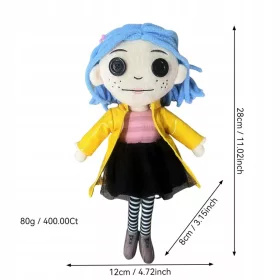    Coraline Squid plüss töltött babajáték Rajzfilmfigura Puha párna aranyos Colle