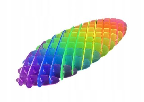  Rainbow Fidget Toy Átlátszó Anti-stressz Színes Rugalmas 12cm