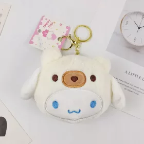   12 cm-es Sanrio Kawaii My Melody Kuromi Cinnamoroll Kt Cat plüss kulcstartók