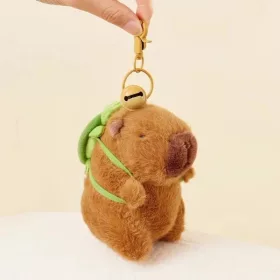   Capybara plüss kulcstartó aranyos táska medál Creatuve bolyhos állatok kulcstartó K