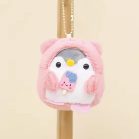    Aranyos pingvin tart fagylalt fánk Doll Key Chain Girl Cartoon Car Creativ