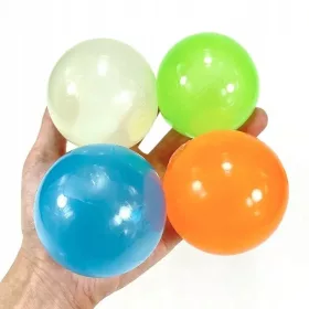    Antistressz golyók ragadós izzó 4 db 45 mm-es antistressz játék