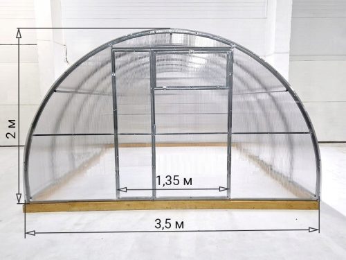  ÜVEGHÁZ polikarbonátból 3,5x10m profil 40x20 6mm