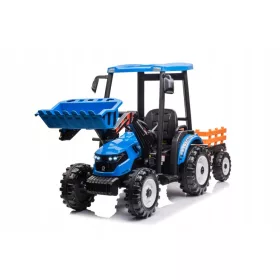    MEGA Akkumulátoros traktor gyerekeknek pótkocsival D68 Blue 24V