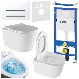    REJTETT WC SZETT GEBERIT DUOFIX FRAME ELITE-WH-03 TÁL FEHÉR GOMB