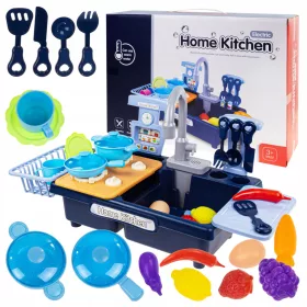    GYERMEK KONYHAI MOSOGATÓ VÍZES INTERAKTÍV FAP 2-AZ 1-BEN TŰZHELYVEL + TARTOZÉKOK