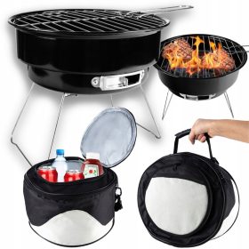    TURISZT GRILL HORDOZHATÓ ÖSSZEHAJTHATÓ KERTI SZÉN BBQ + TERMÁLZSÁK