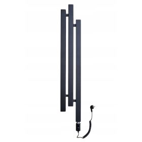    TAMIZA 300 W elektromos dekoratív fürdőszobai melegítő, fekete színben