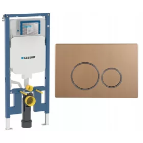  WC SZETT GEBERIT SLIM keret 8 cm UP720 + Dopio gomb arany