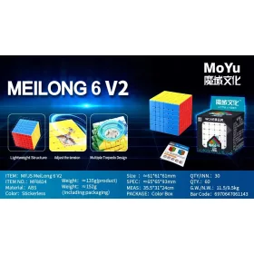  MOYU Meilong 6x6 V2 Magnetic Magic Speed Cube