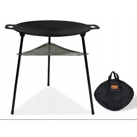  CCLIFE BBQ kerek öntöttvas grilllap fogantyúkkal