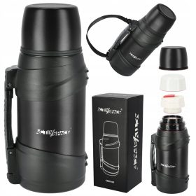    Activ/Space termosz Vákuumos turista termosz 1300ml thermo PRO 1,3 l fekete