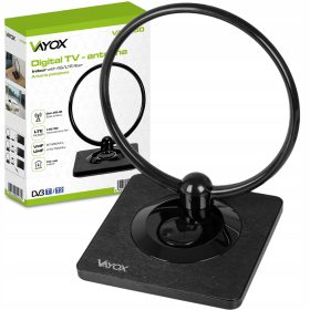    Vayox beltéri antenna DVB-T2 beltéri antenna, fekete, erős