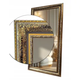  Goldie fali tükör fém keretben 70 x 140 cm fekete