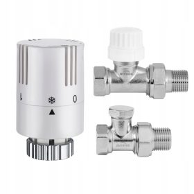    EGYENES TERMOSZTATIKUS KÉSZLET FI 1/2" SZELEPEK TERMOSZTATIKUS FEJ KÉSZLET