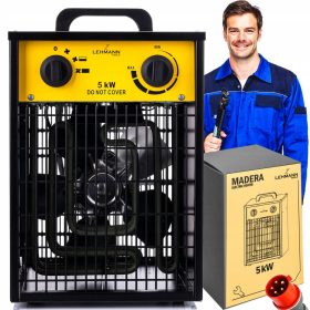    ELEKTROMOS FŰTÉS, FARELKA FŰTŐ, 5KW-OS TERMOSZTÁT LEVŐFÚVÓ