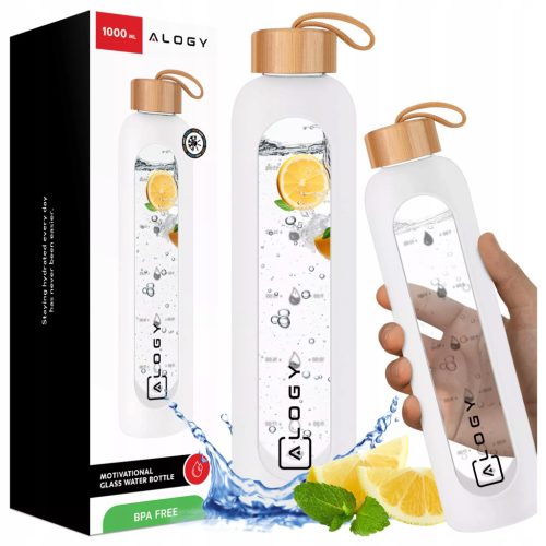  ÜVEG VÍZES PALAC, MOTIVÁCIÓS, SZILIKONTOK, 1000 ML