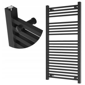    FEKETE FÜRDŐSZOBAI RADIATOR 120x50 cm MODERN BERGEN RADIATOR