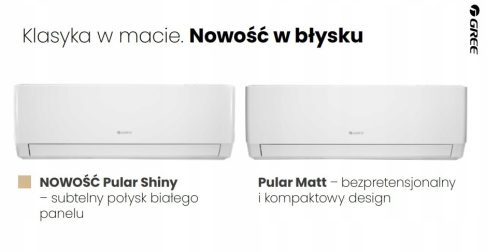  Hőszivattyú, klíma GREE Pular 3,2 kW Fényes