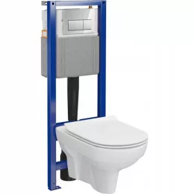    CERSANIT CROMO rejtett készlet mechanikus, tál, ülőke, króm gomb